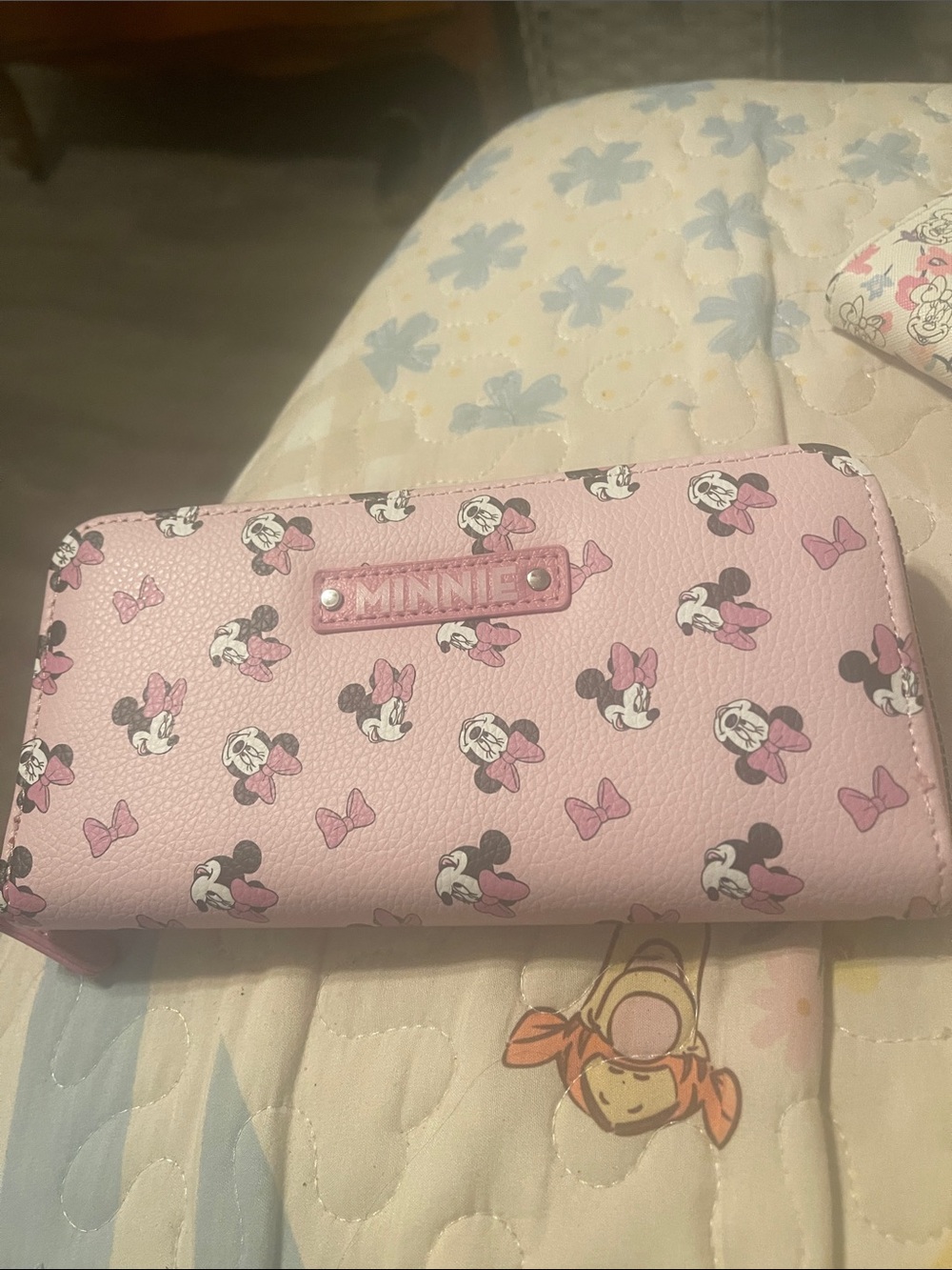 Pink Minnie Mouse Zip-Around Wallet